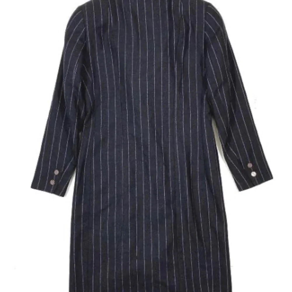 FENDI Vintage VINTAGE Chester Coat Double Breasted Outerwear Striped Pattern - Picture 3 of 6